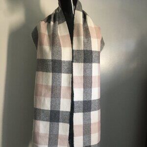 FOXFORD 100% Lambswool beige gray scarf